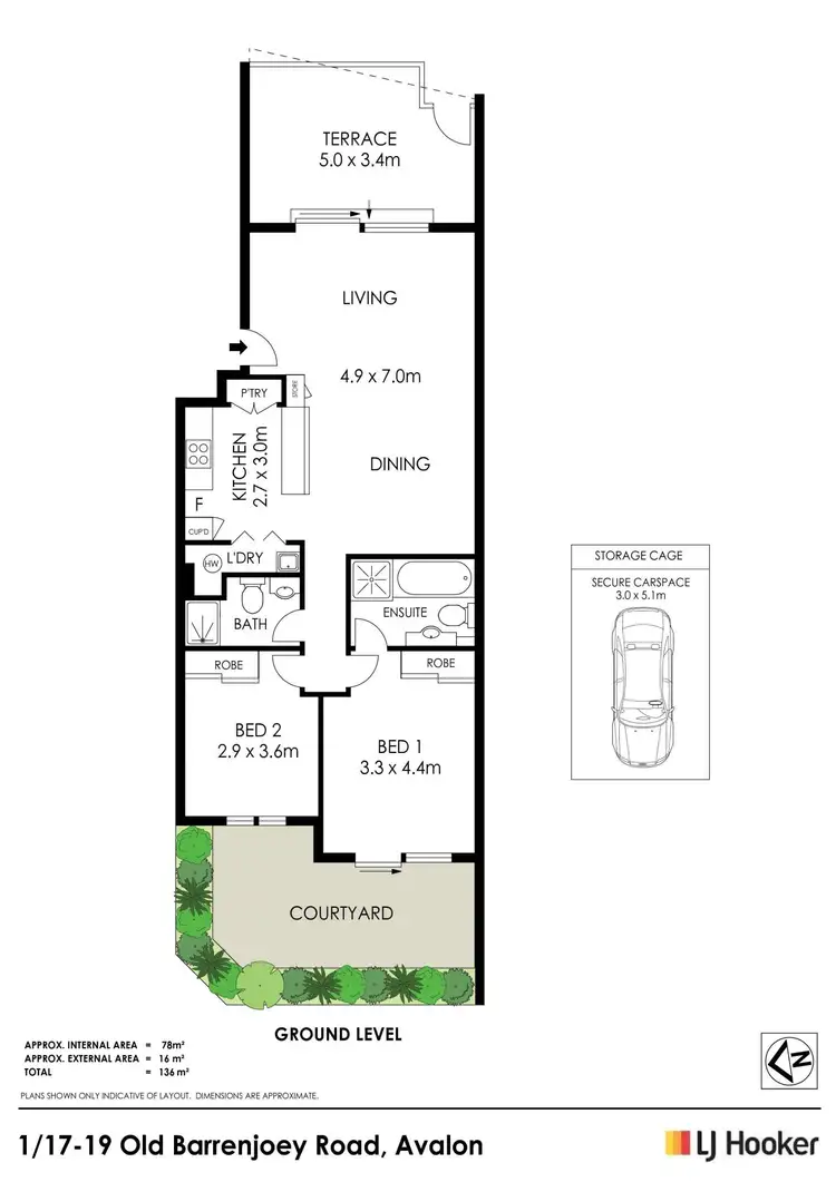 Floorplan of Homely apartment listing, 1/17-19 Old Barrenjoey Road, Avalon Beach NSW 2107