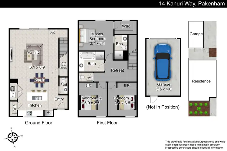 Floorplan of Homely townhouse listing, 14 Kanuri Way, Pakenham VIC 3810