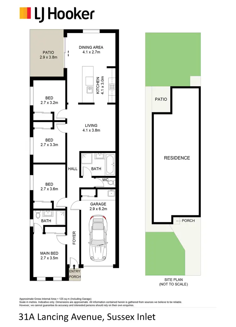 Floorplan of Homely semi-detached listing, 31A Lancing Ave, Sussex Inlet NSW 2540