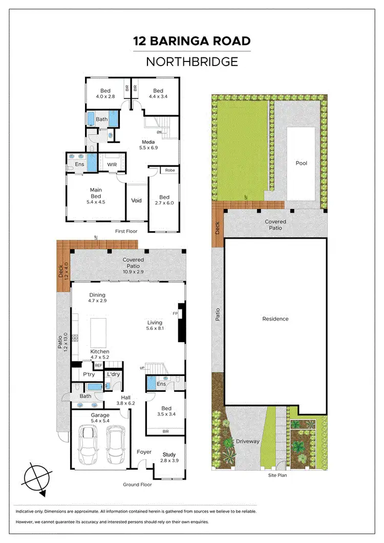 Floorplan of Homely house listing, 12 Baringa Rd, Northbridge NSW 2063
