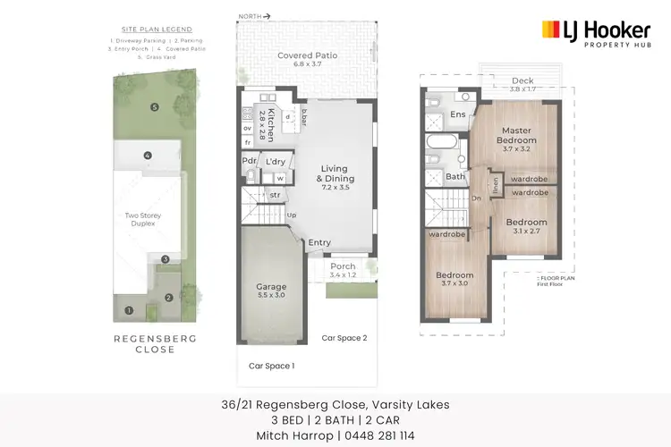 Floorplan of Homely townhouse listing, 36/21 Regensberg Close, Varsity Lakes QLD 4227