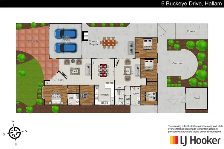 Floorplan of Homely house listing, 6 Buckeye Drive, Hallam VIC 3803