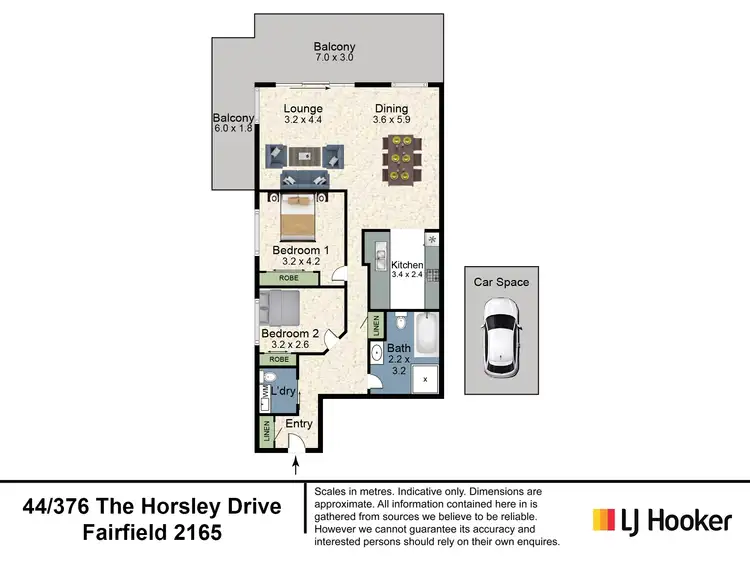 Floorplan of Homely unit listing, 44/376 The Horsley Drive, Fairfield NSW 2165