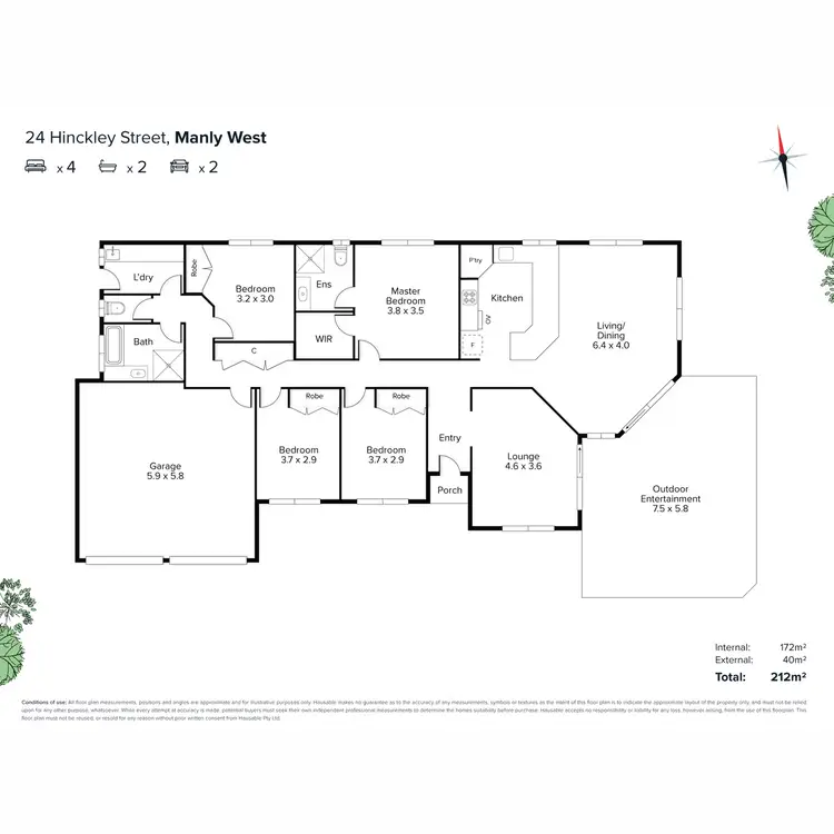 Floorplan of Homely house listing, 24 Hinckley Street, Manly West QLD 4179