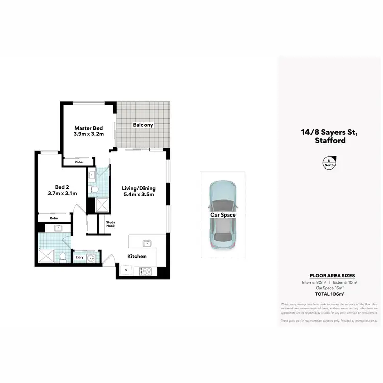 Floorplan of Homely apartment listing, 14/8 Sayers Street, Stafford QLD 4053