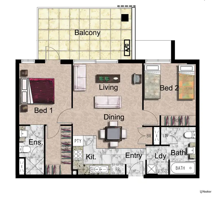 Floorplan of Homely unit listing, 1603/10 Fifth Avenue, Palm Beach QLD 4221