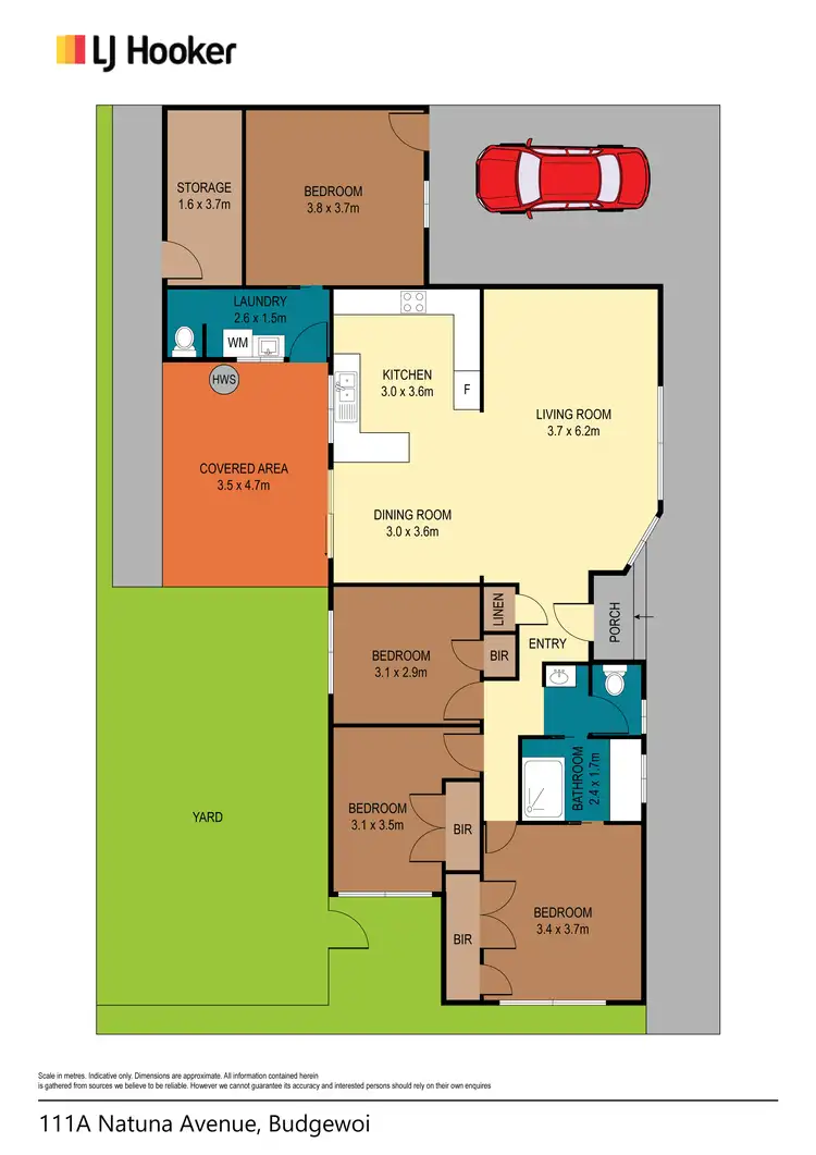 Floorplan of Homely semi-detached listing, 111a Natuna Avenue, Budgewoi NSW 2262