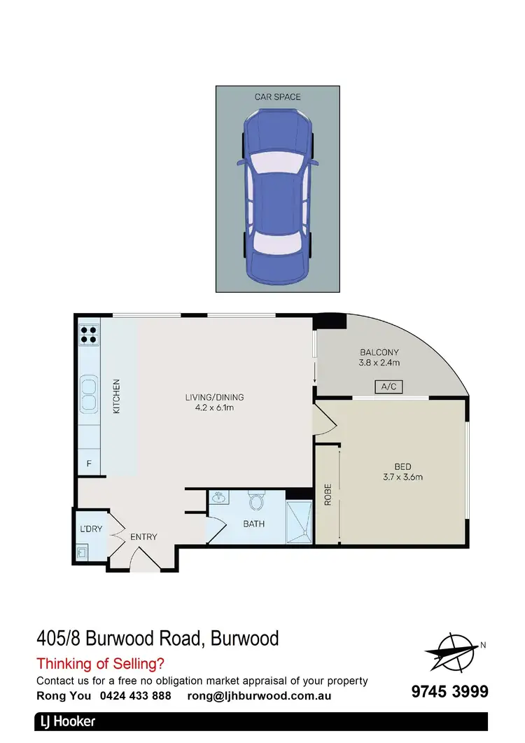 Floorplan of Homely apartment listing, 405/8 Burwood Road, Burwood NSW 2134