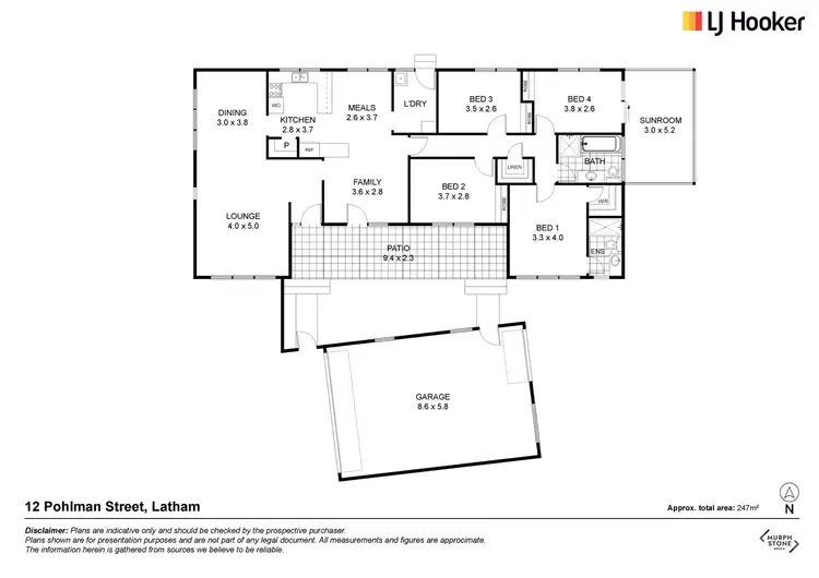 Floorplan of Homely house listing, 12 Pohlman Street, Latham ACT 2615