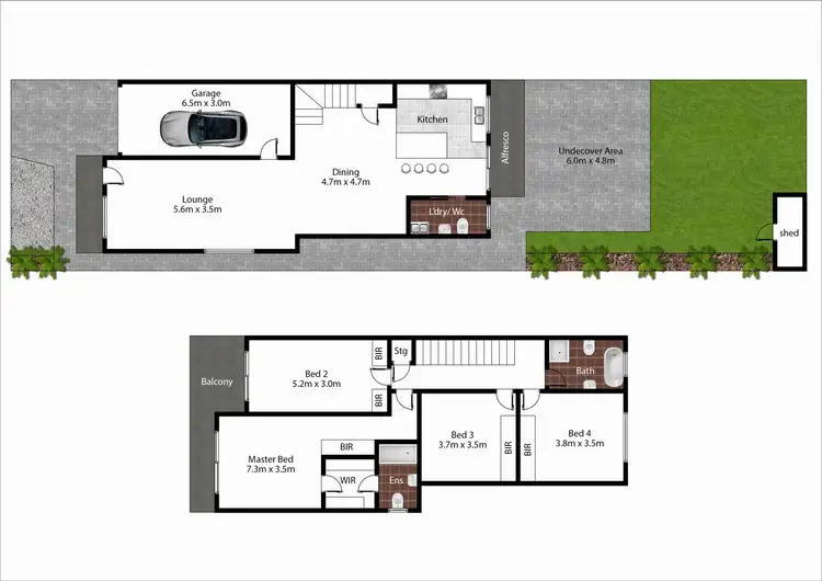 Floorplan of Homely semi-detached listing, 14b Kensington Street, Punchbowl NSW 2196