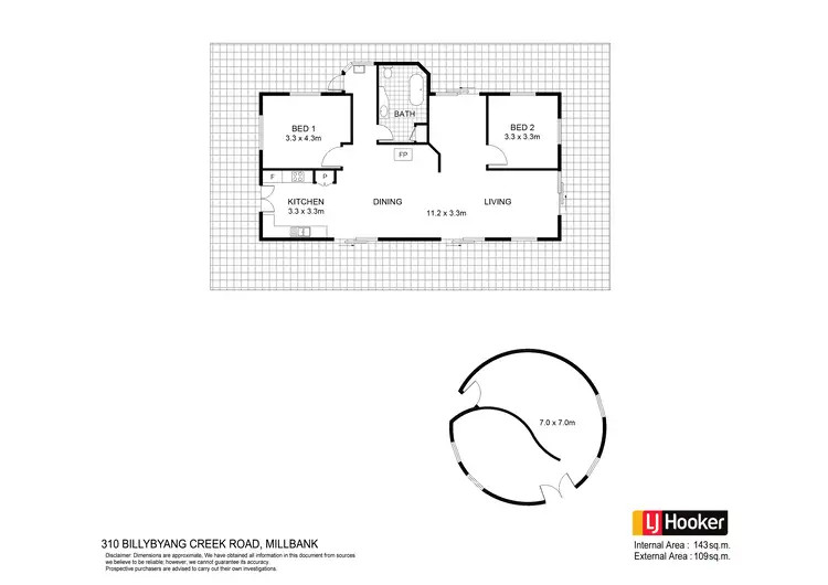 Floorplan of Homely rural property listing, 310 Billybyang Creek Road, Millbank NSW 2440