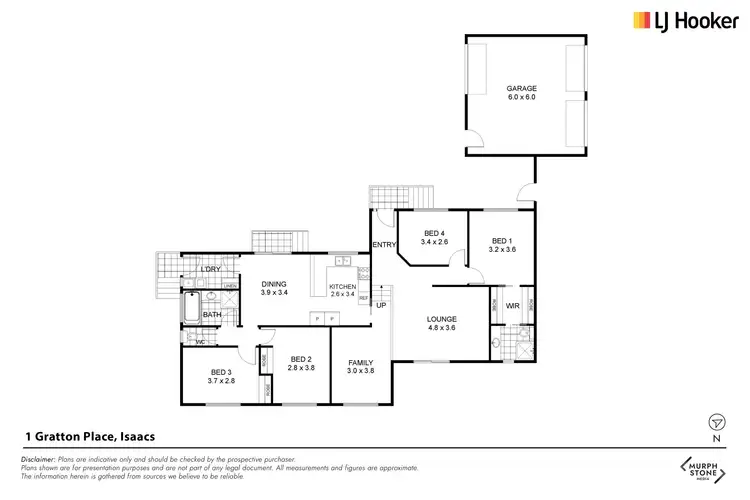Floorplan of Homely house listing, 1 Gratton Place, Isaacs ACT 2607