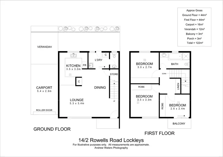 Floorplan of Homely townhouse listing, 14/2 Rowells Road, Lockleys SA 5032