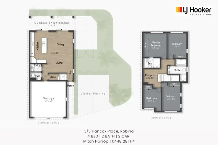 Floorplan of Homely townhouse listing, 3/3 Hancox Place, Robina QLD 4226