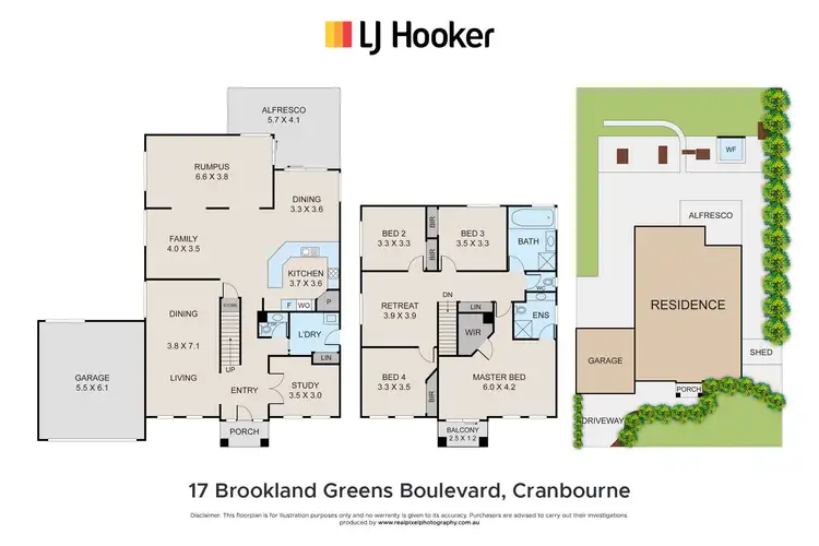 Floorplan of Homely house listing, 17 Brookland Greens Boulevard, Cranbourne VIC 3977