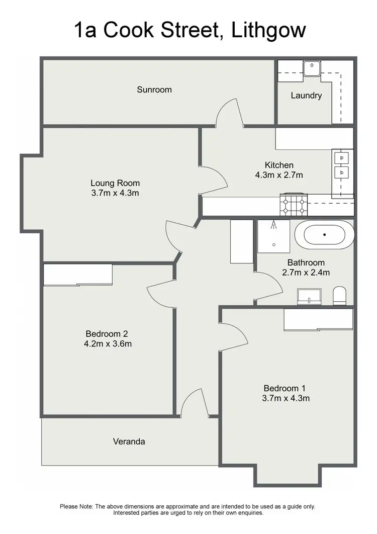 Floorplan of Homely house listing, 1a Cook Street, Lithgow NSW 2790