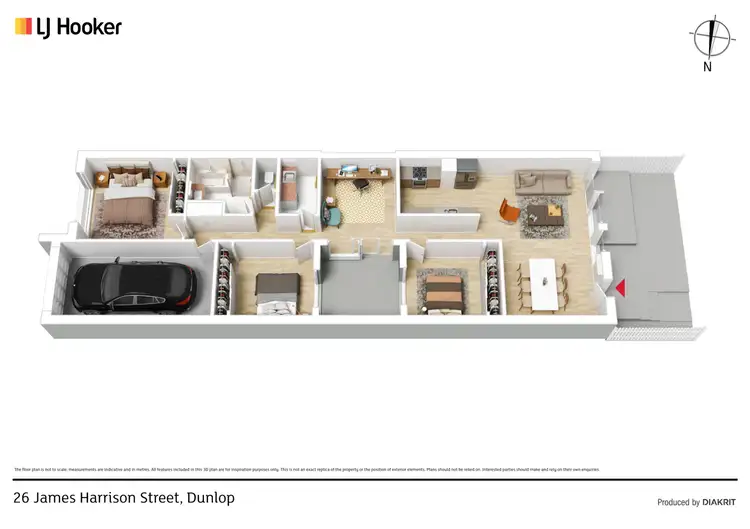 Floorplan of Homely villa listing, 26 James Harrison Street, Dunlop ACT 2615