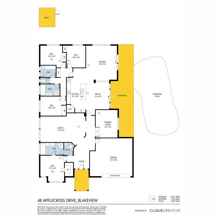 Floorplan of Homely house listing, 48 Applecross Drive, Blakeview SA 5114