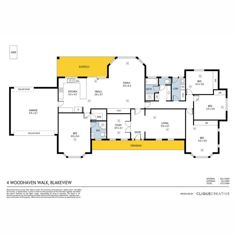 Floorplan of Homely house listing, 4 Woodhaven Walk, Blakeview SA 5114