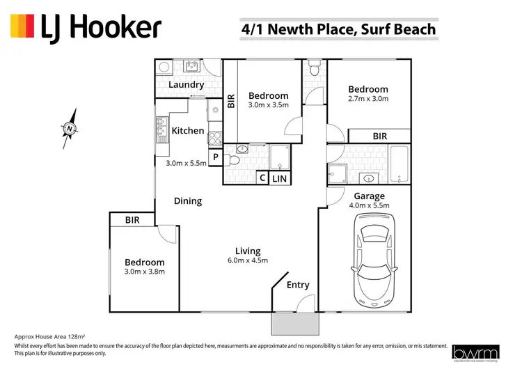 Floorplan of Homely unit listing, 4/1 Newth Place, Surf Beach NSW 2536