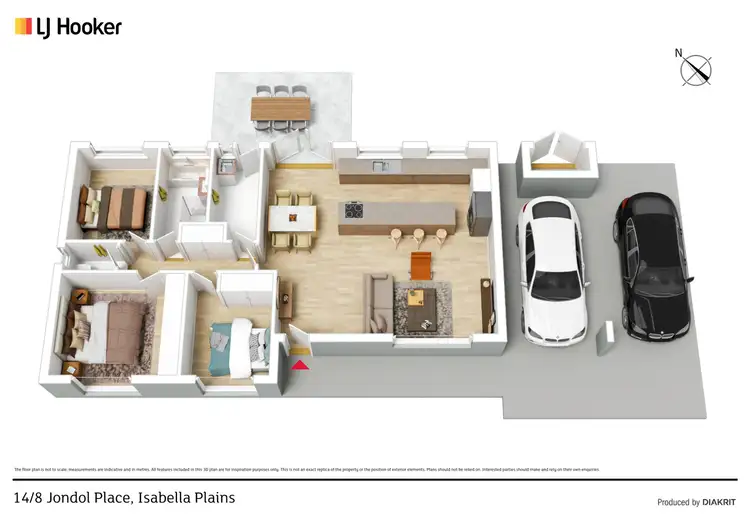 Floorplan of Homely townhouse listing, 14/8 Jondol Place, Isabella Plains ACT 2905