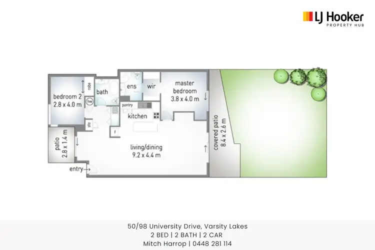 Floorplan of Homely apartment listing, 50/98 University Drive, Varsity Lakes QLD 4227