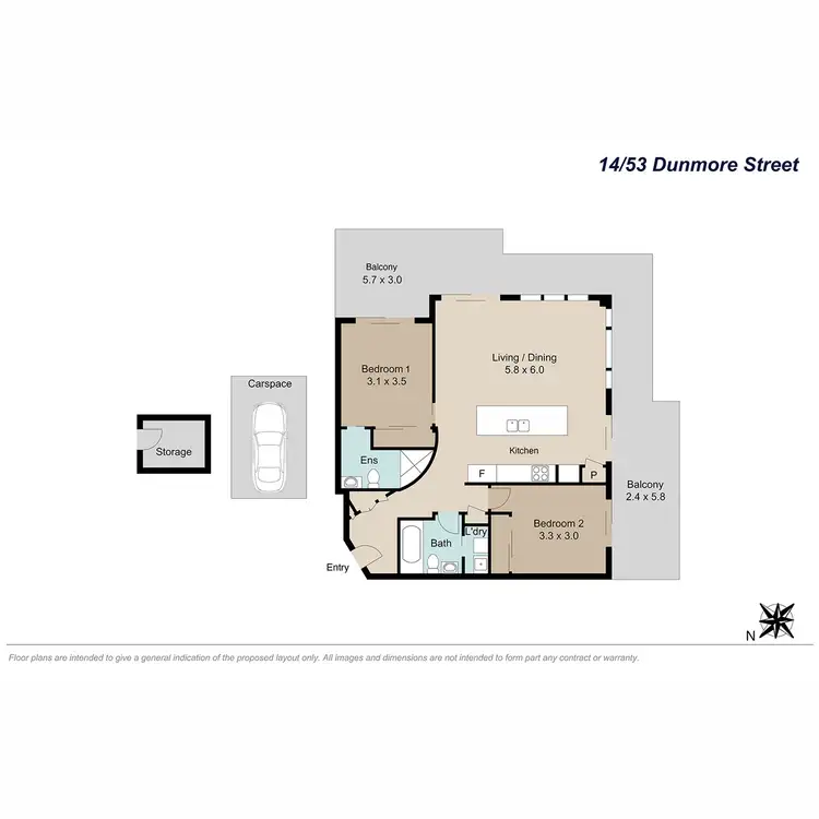 Floorplan of Homely unit listing, 14/53 Dunmore Terrace, Auchenflower QLD 4066