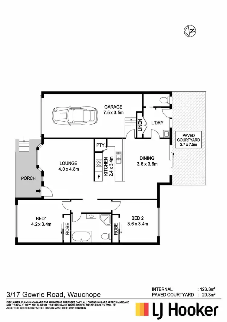 Floorplan of Homely villa listing, 3/17 Gowrie Road, Wauchope NSW 2446