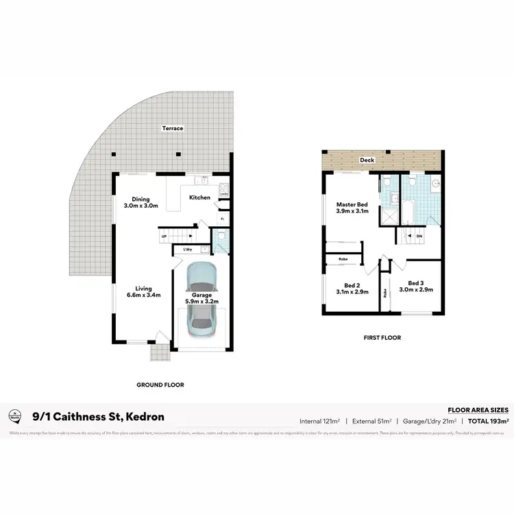 Floorplan of Homely townhouse listing, 9/1 Caithness Street, Kedron QLD 4031