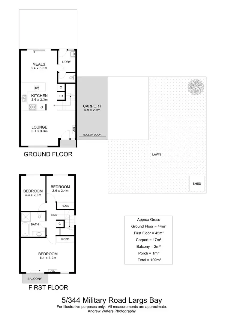 Floorplan of Homely townhouse listing, 5/344 Military Road, Largs Bay SA 5016