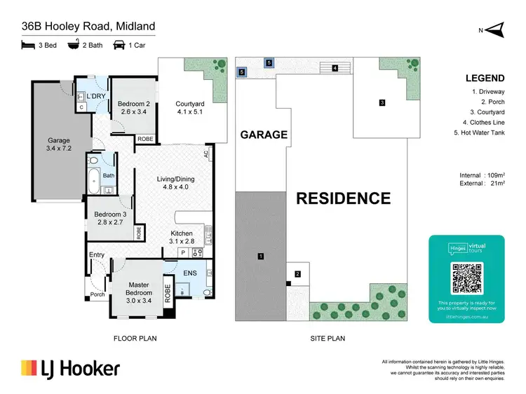Floorplan of Homely unit listing, 36B Hooley Road, Midland WA 6056