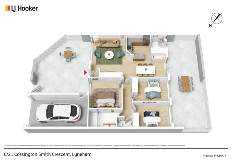 Floorplan of Homely townhouse listing, 6/21 Cossington Smith Crescent, Lyneham ACT 2602