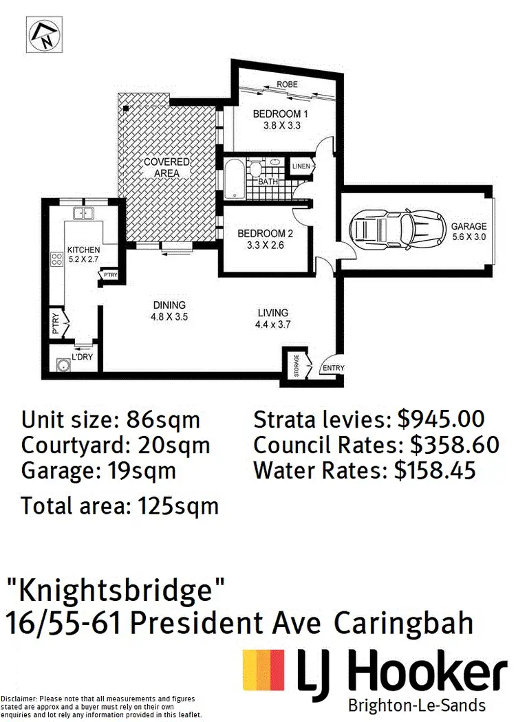 Floorplan of Homely apartment listing, 16/55-61 President Avenue, Caringbah NSW 2229