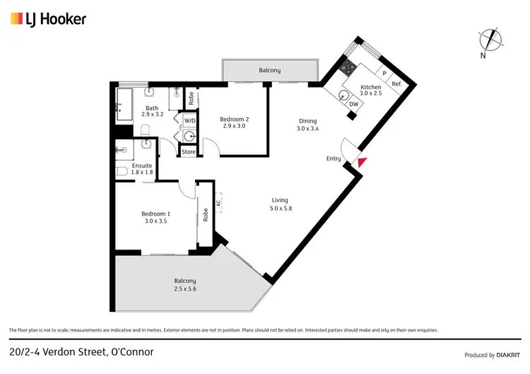 Floorplan of Homely apartment listing, 20/2-4 Verdon Street, O'connor ACT 2602