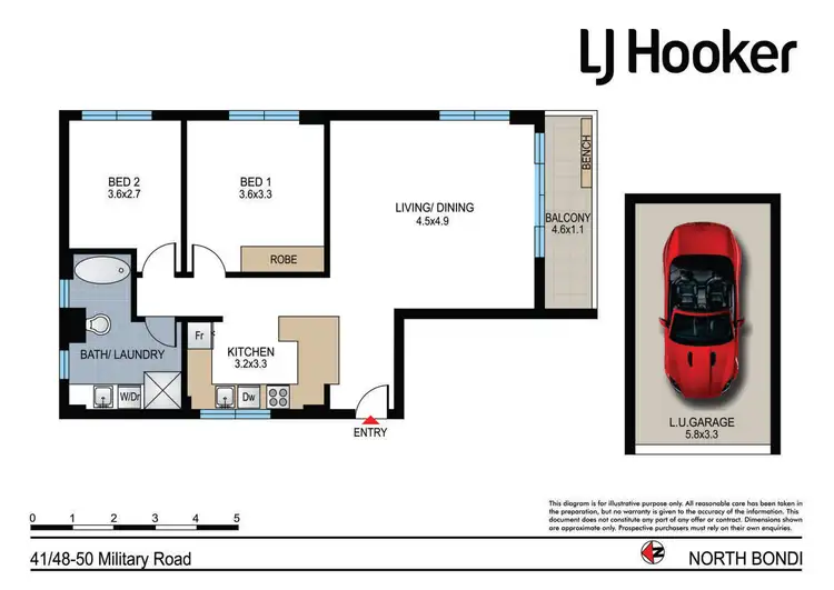 Floorplan of Homely apartment listing, 41/48-50 Military Road, North Bondi NSW 2026