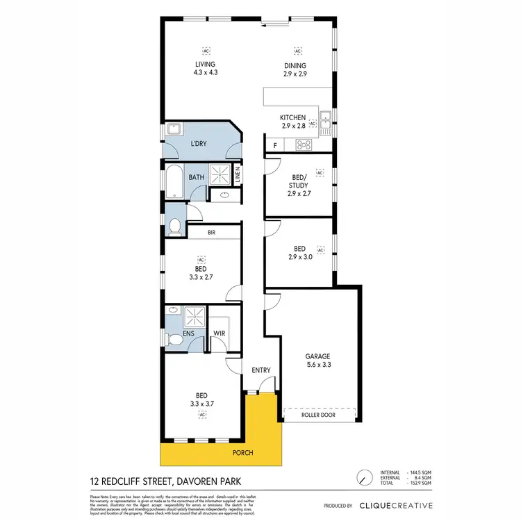 Floorplan of Homely house listing, 12 Redcliff Street, Davoren Park SA 5113