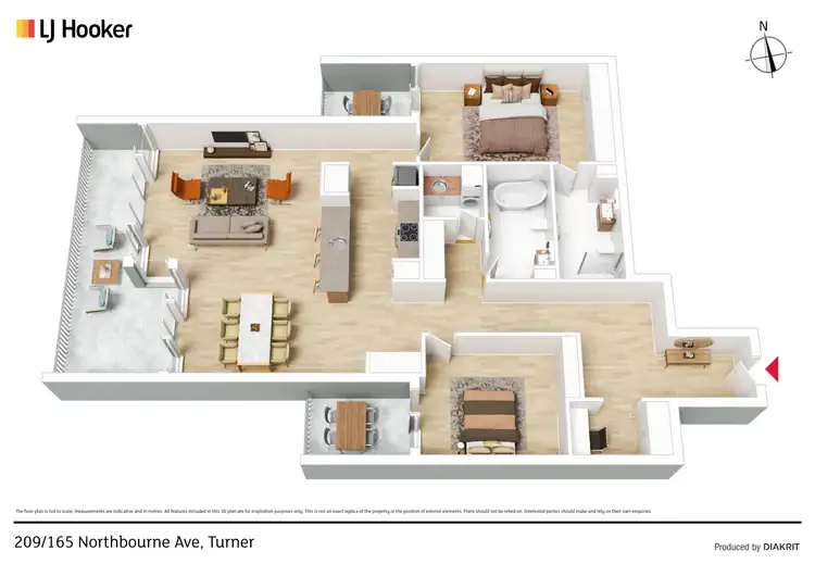 Floorplan of Homely apartment listing, 209/165 Northbourne Avenue, Turner ACT 2612
