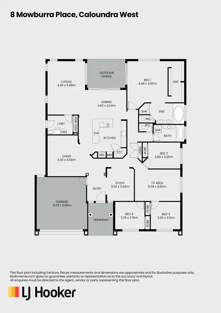 Floorplan of Homely house listing, 8 Mowburra Place, Caloundra West QLD 4551