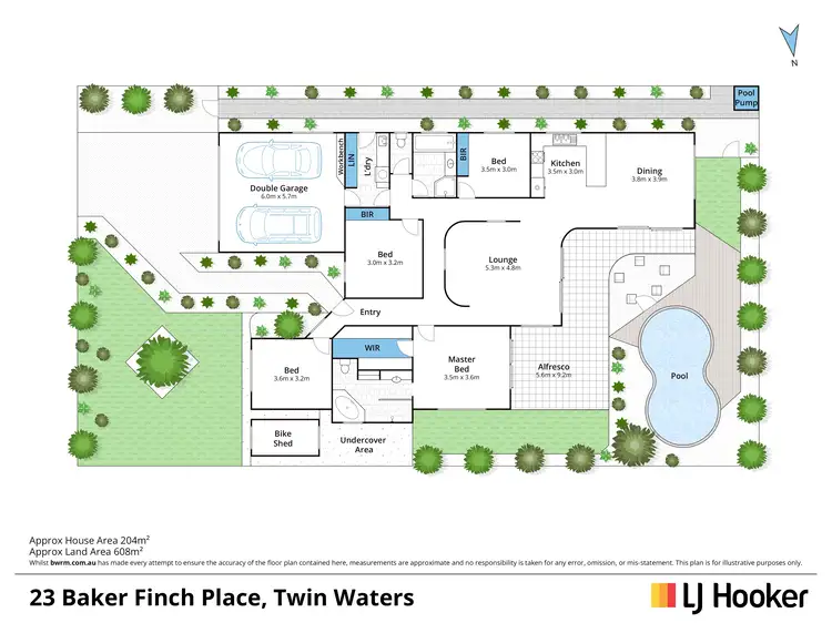 Floorplan of Homely house listing, 23 Baker-Finch Place, Twin Waters QLD 4564