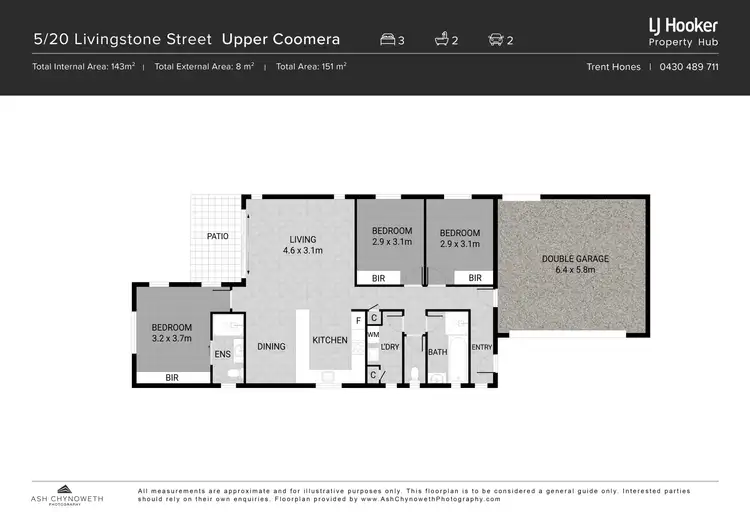 Floorplan of Homely townhouse listing, 5/20 Livingstone Street, Upper Coomera QLD 4209