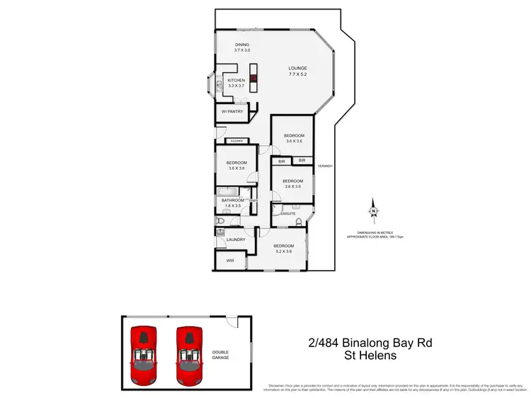 Floorplan of Homely house listing, 2/484 Binalong Bay Road, St Helens TAS 7216
