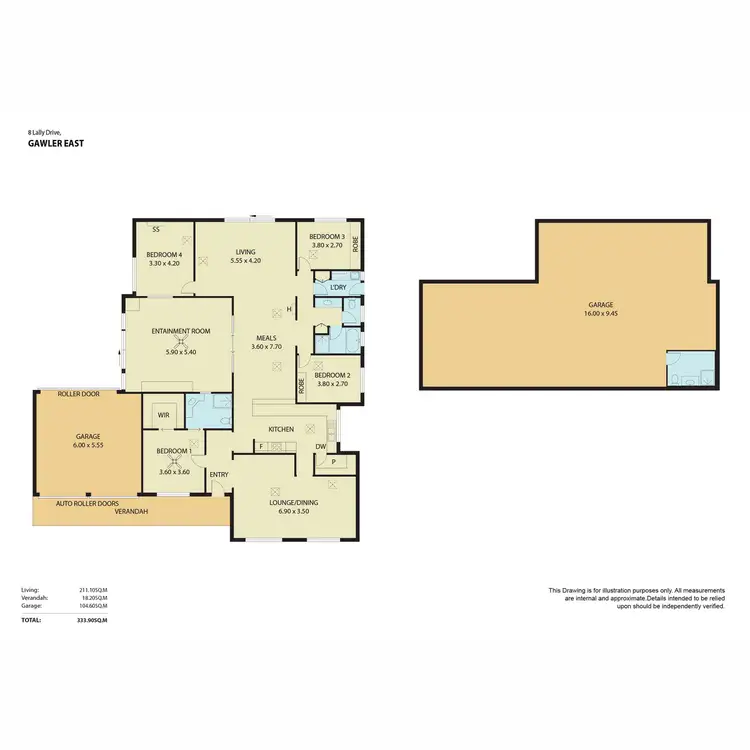 Floorplan of Homely house listing, 8 Lally Drive, Gawler East SA 5118