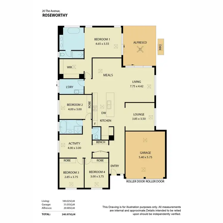 Floorplan of Homely house listing, 20 The Avenue, Roseworthy SA 5371