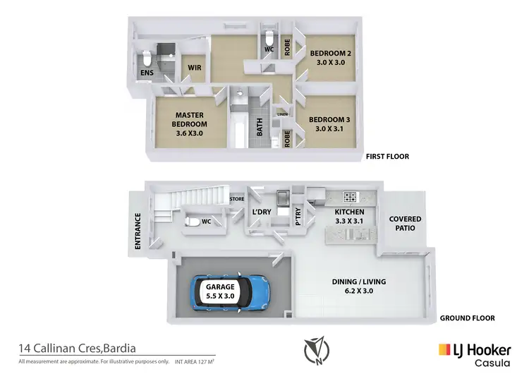 Floorplan of Homely semi-detached listing, 14 Callinan Crescent, Bardia NSW 2565