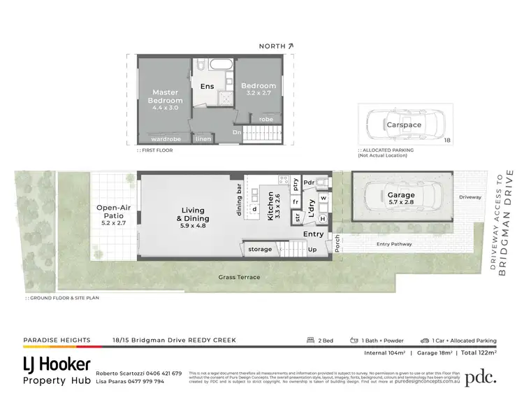 Floorplan of Homely townhouse listing, 18/15 Bridgman Drive, Reedy Creek QLD 4227