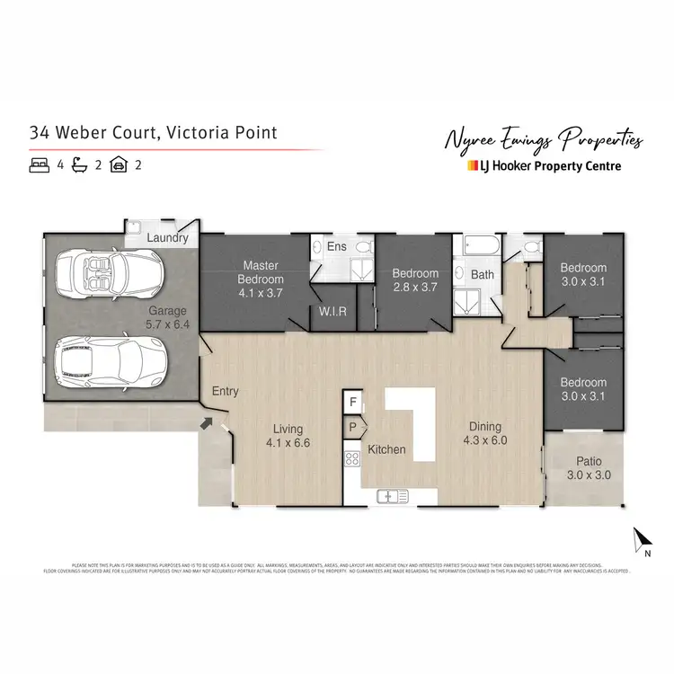 Floorplan of Homely house listing, 34 Weber Court, Victoria Point QLD 4165