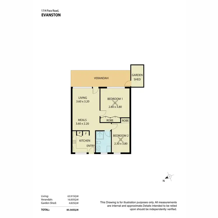 Floorplan of Homely unit listing, 17/4 Para Road, Evanston SA 5116
