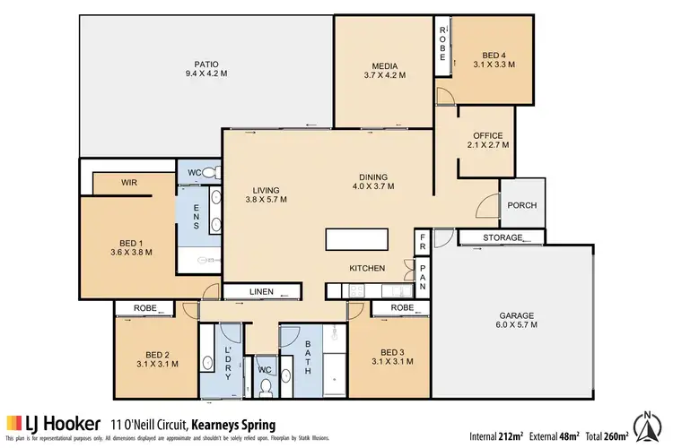 Floorplan of Homely house listing, 11 O'Neill Circuit, Kearneys Spring QLD 4350