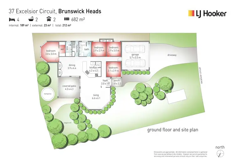 Floorplan of Homely house listing, 37 Excelsior Circuit, Brunswick Heads NSW 2483