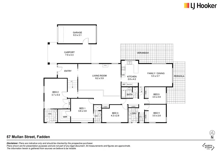 Floorplan of Homely house listing, 57 Mullan Street, Fadden ACT 2904
